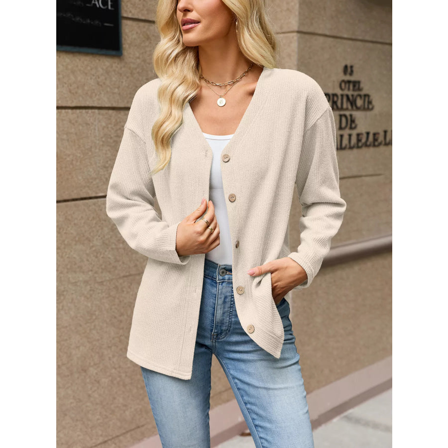 V-Neck Button-Down Cardigan Apparel and Accessories