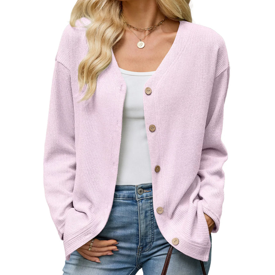 V-Neck Button-Down Cardigan Apparel and Accessories