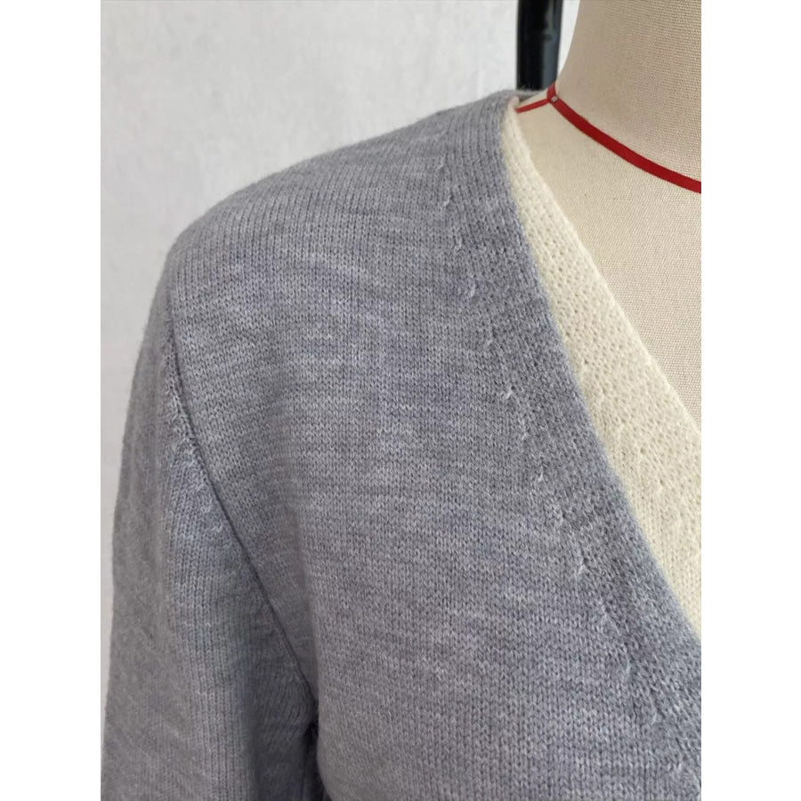 V-Neck Button-Down Contrast Layered Cardigan Apparel and Accessories