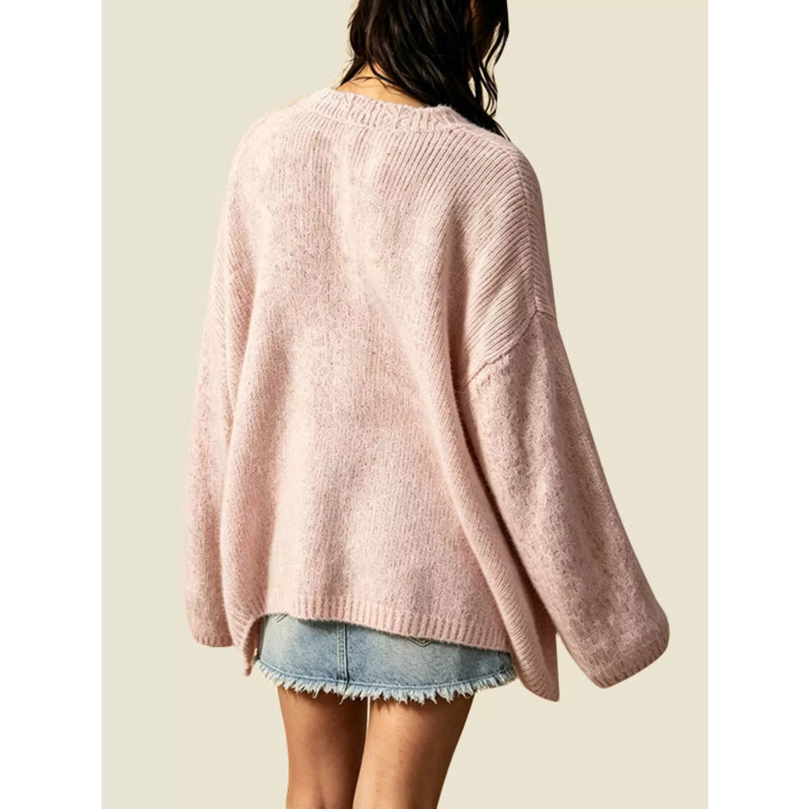 V-Neck Button-Down Knit Cardigan Apparel and Accessories