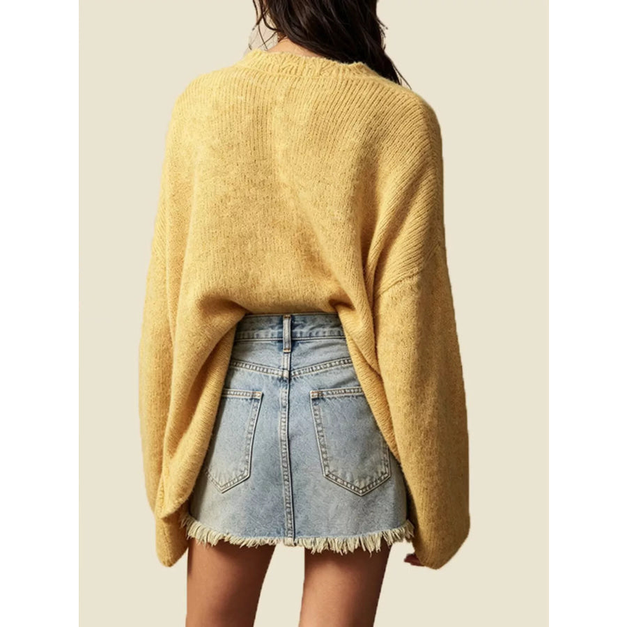 V-Neck Button-Down Knit Cardigan Apparel and Accessories