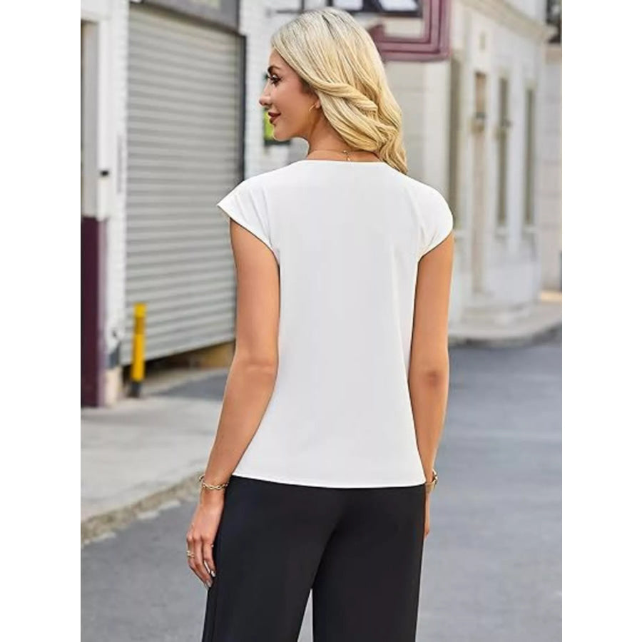 V-Neck Button-Down Shirt Apparel and Accessories