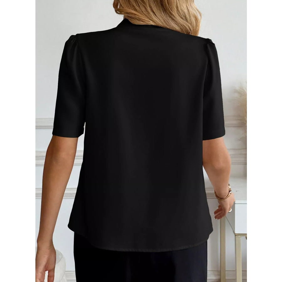 V-Neck Button-Down Shirt Apparel and Accessories