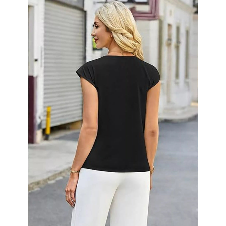 V-Neck Button-Down Shirt Apparel and Accessories