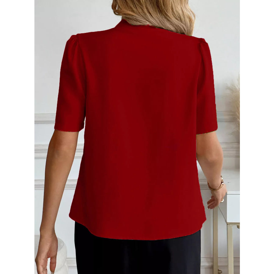 V-Neck Button-Down Shirt Apparel and Accessories