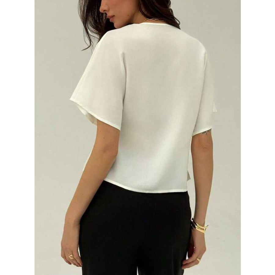 V-Neck Button-Down Shirt Apparel and Accessories