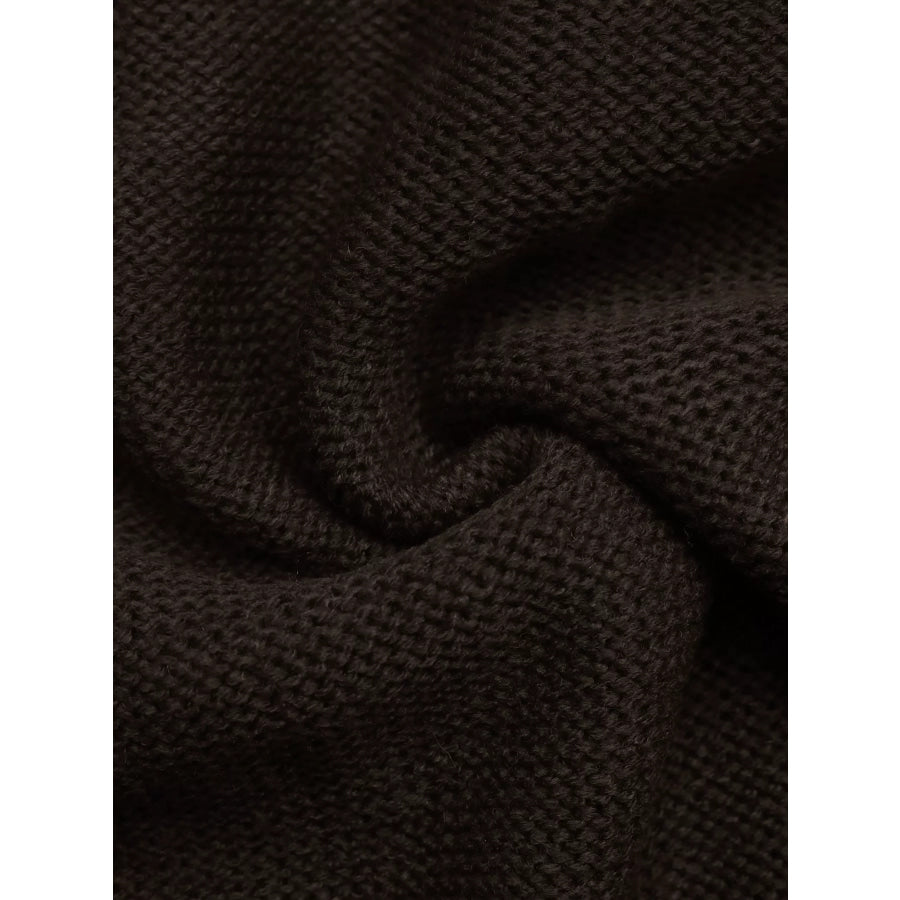 V-Neck Cable Knit Button-Down Cardigan Apparel and Accessories