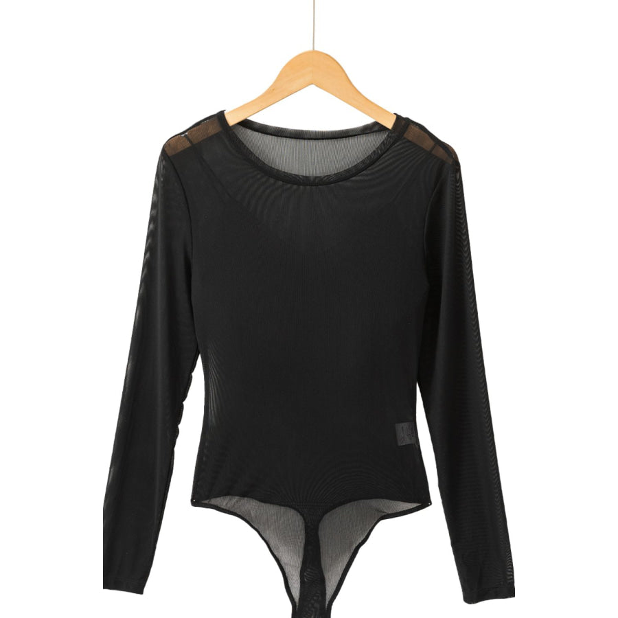 V-Neck Cami and Round Neck Long Sleeve Bodysuit Set Apparel and Accessories