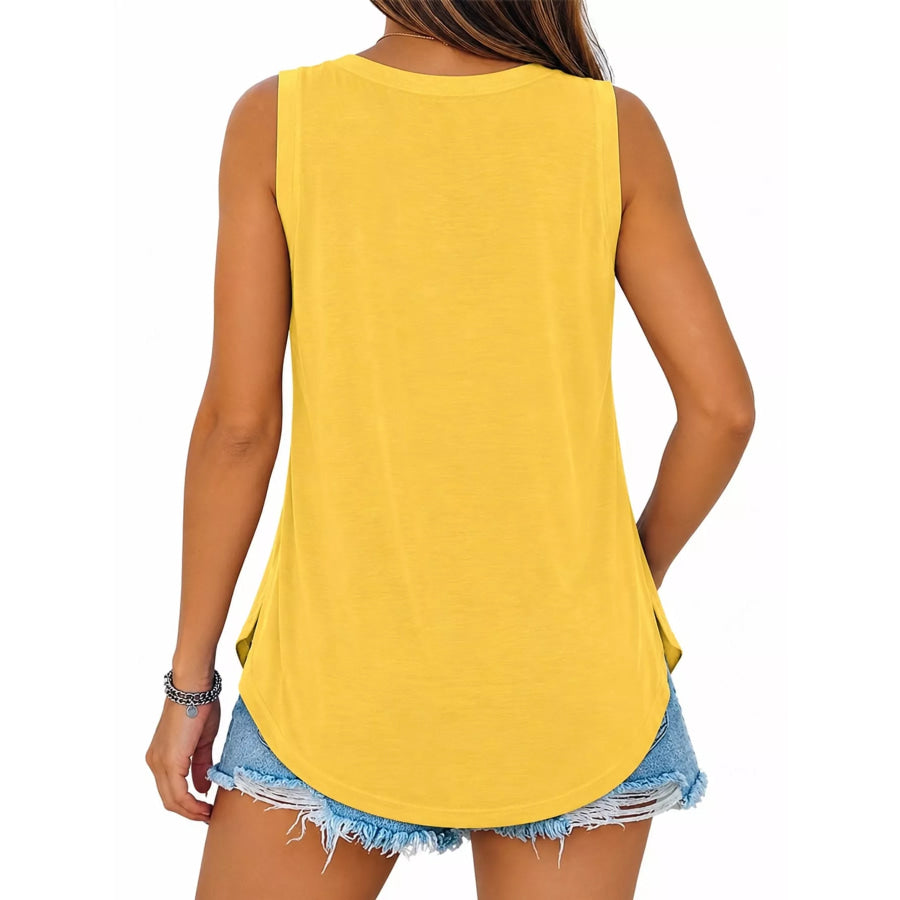 V-Neck Casual Loose Fit Tank Top Apparel and Accessories