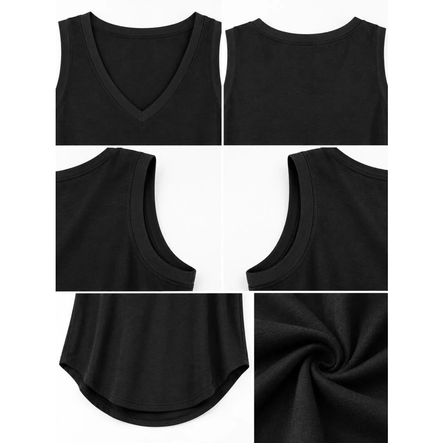 V-Neck Casual Loose Fit Tank Top Apparel and Accessories