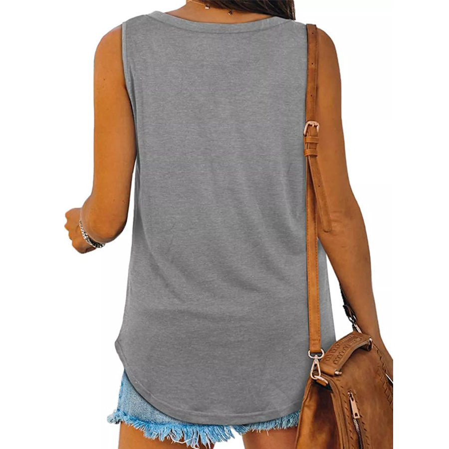 V-Neck Casual Loose Fit Tank Top Apparel and Accessories