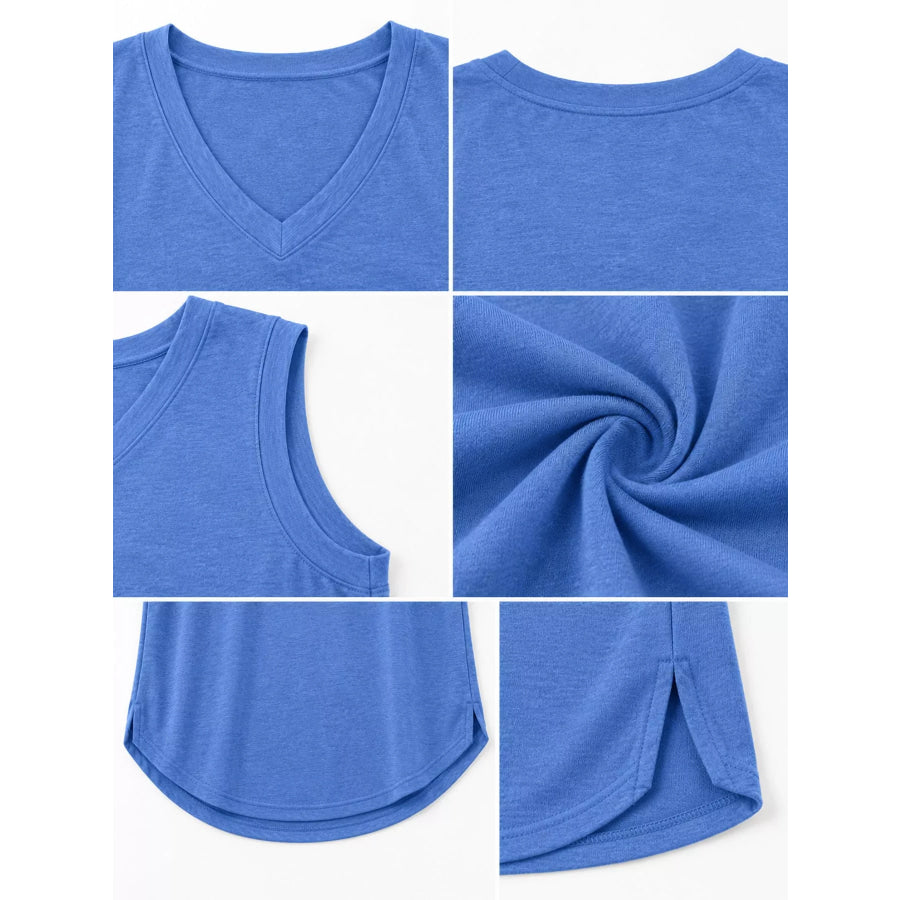 V-Neck Casual Loose Fit Tank Top Apparel and Accessories