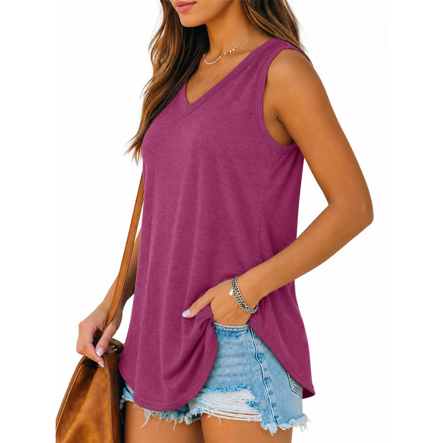 V-Neck Casual Loose Fit Tank Top Apparel and Accessories
