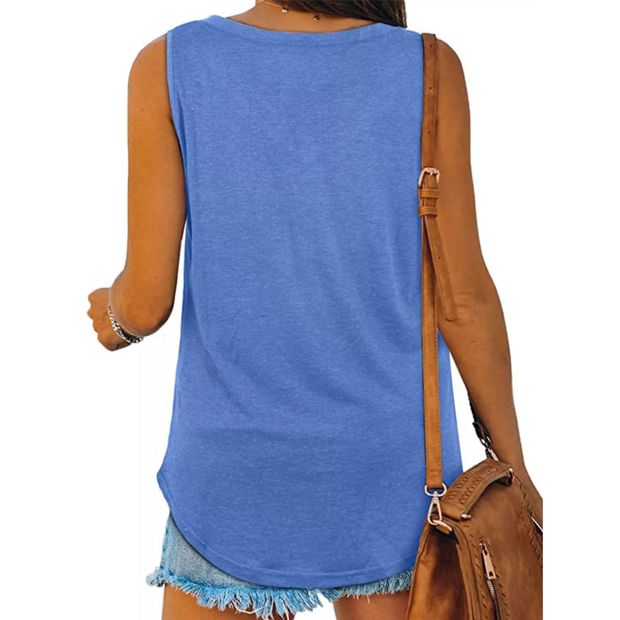 V-Neck Casual Loose Fit Tank Top Apparel and Accessories