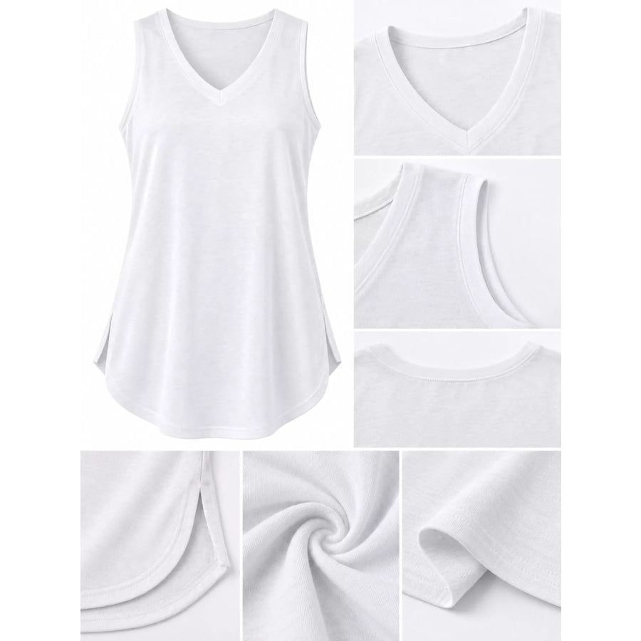 V-Neck Casual Loose Fit Tank Top Apparel and Accessories