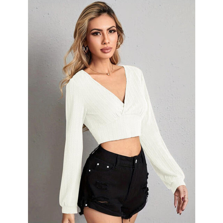 V Neck Crop Top Apparel and Accessories