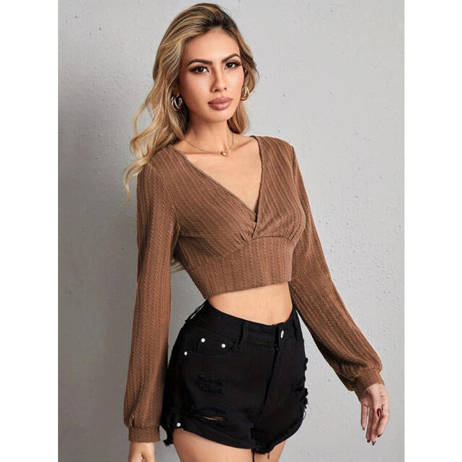 V Neck Crop Top Apparel and Accessories