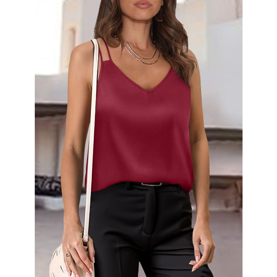 V - Neck Double Spaghetti Straps Cami Apparel and Accessories