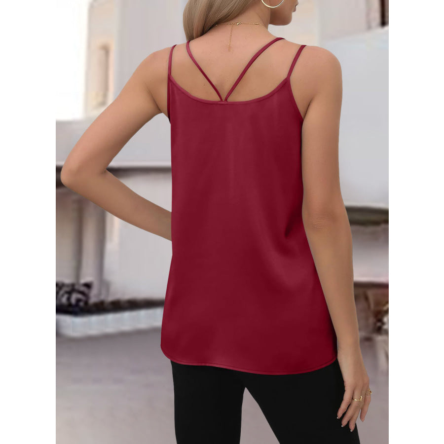 V - Neck Double Spaghetti Straps Cami Apparel and Accessories