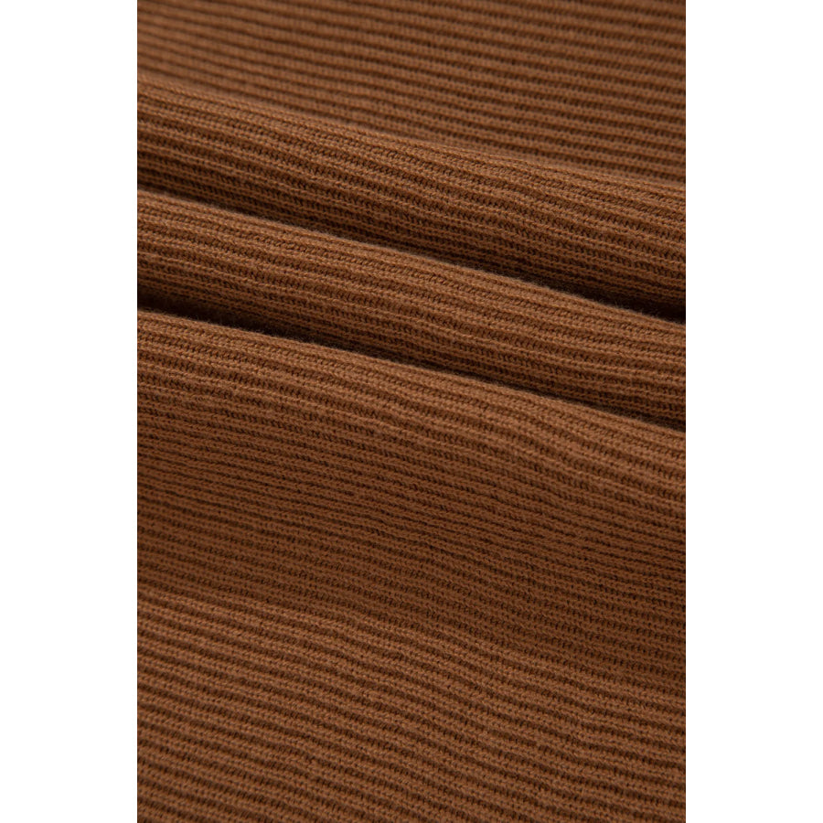 V-Neck Dropped Shoulder Long Sleeve Sweater Apparel and Accessories