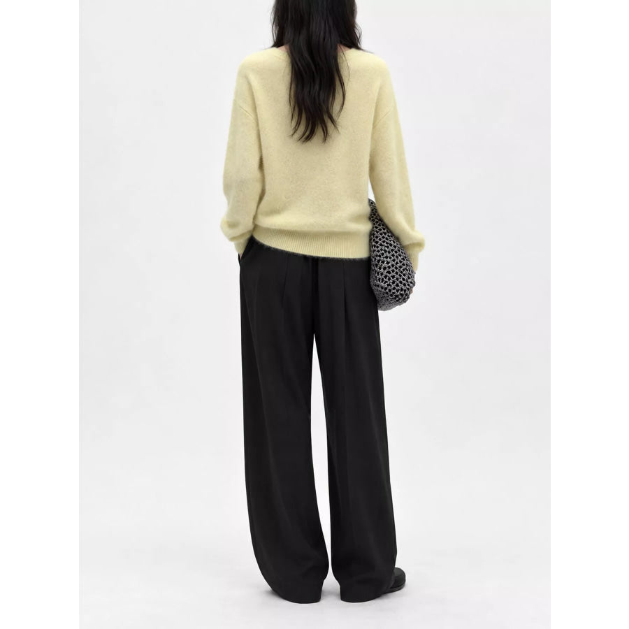 V-Neck Dropped Shoulder Sweater Apparel and Accessories