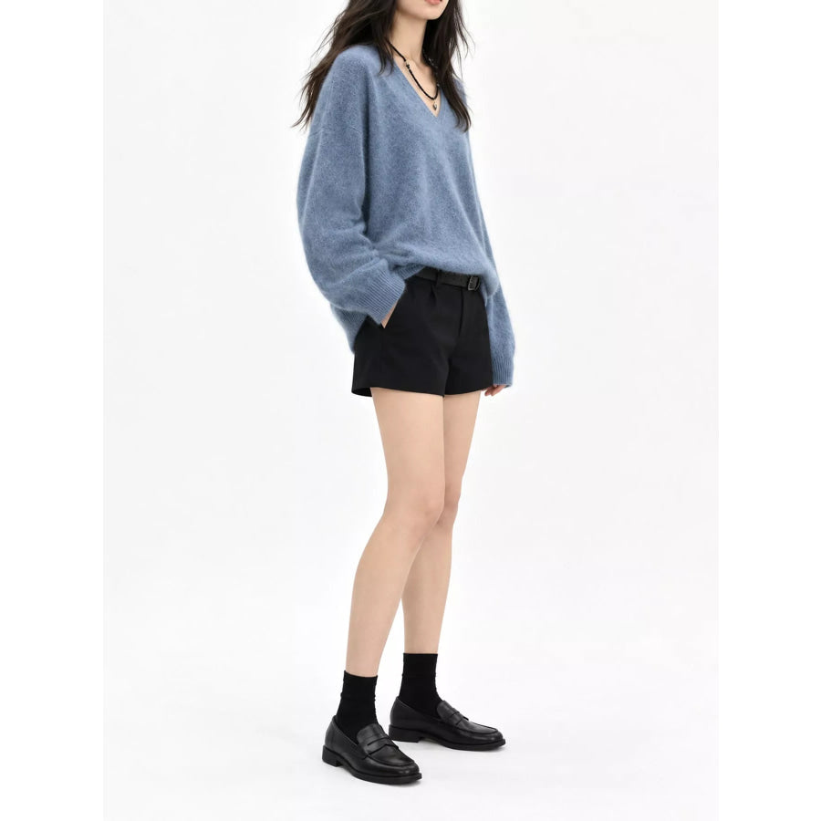 V-Neck Dropped Shoulder Sweater Apparel and Accessories
