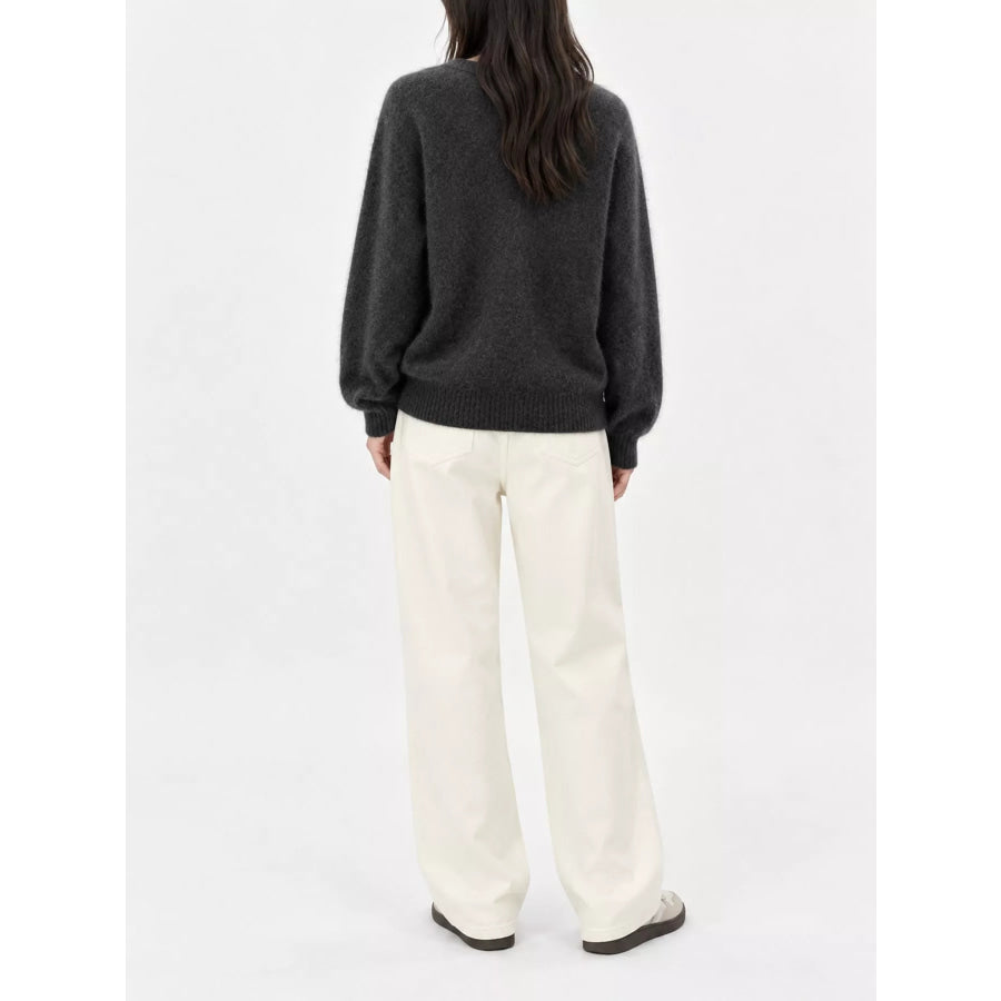 V-Neck Dropped Shoulder Sweater Apparel and Accessories