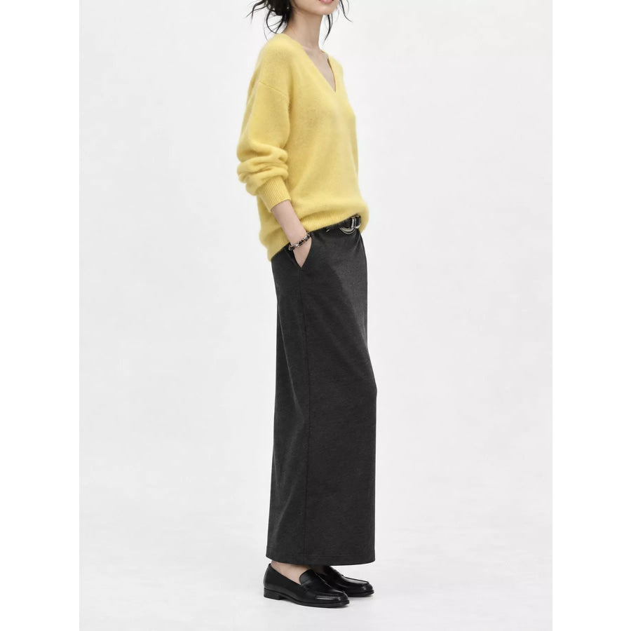 V-Neck Dropped Shoulder Sweater Apparel and Accessories