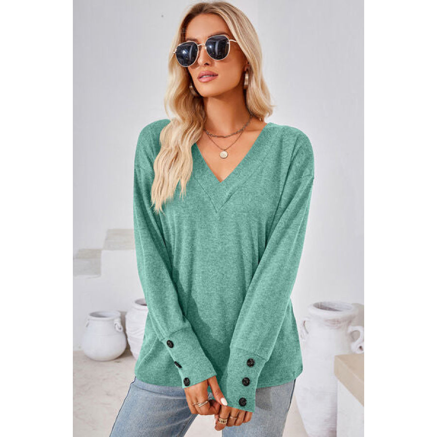 V - Neck Dropped Shoulder T - Shirt Apparel and Accessories