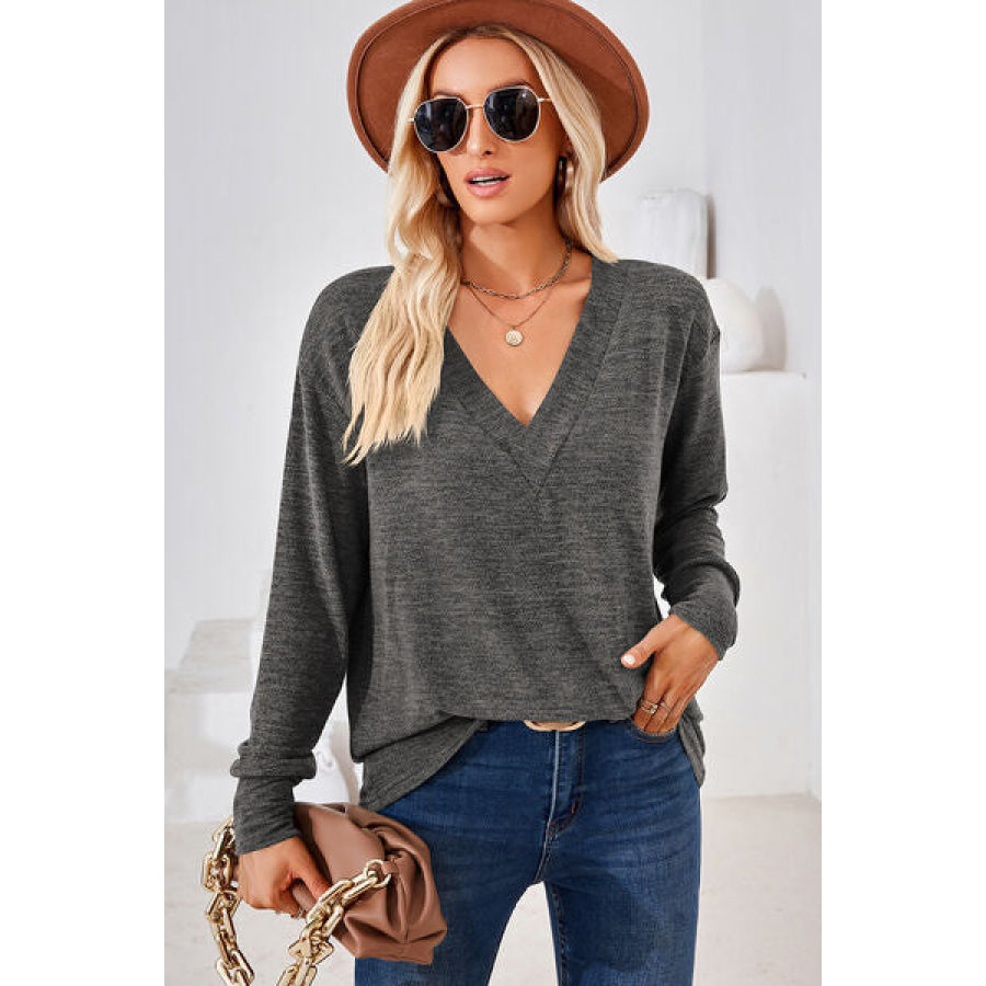 V - Neck Dropped Shoulder T - Shirt Apparel and Accessories