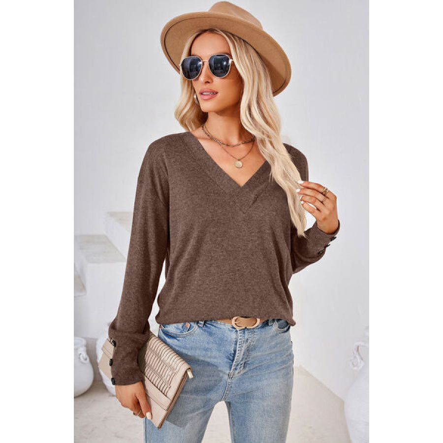 V - Neck Dropped Shoulder T - Shirt Apparel and Accessories