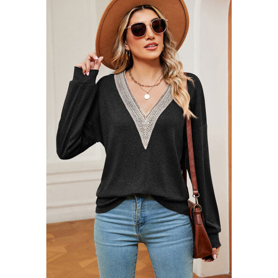 V - Neck Dropped Shoulder T - Shirt Apparel and Accessories