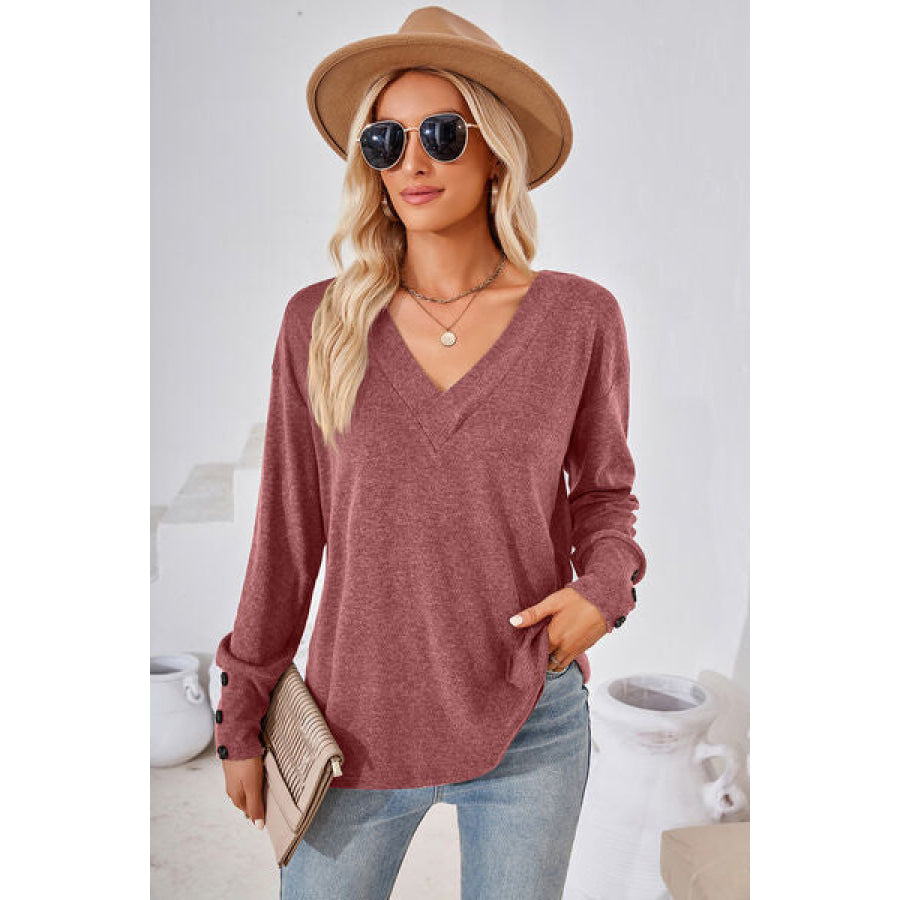 V - Neck Dropped Shoulder T - Shirt Apparel and Accessories