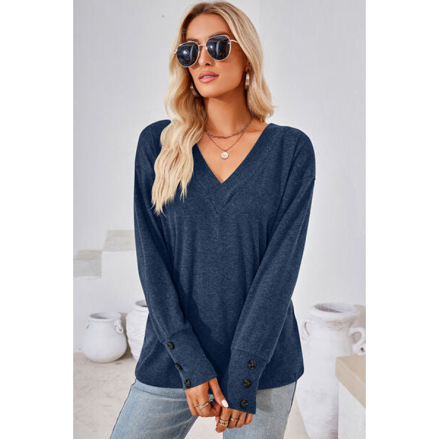 V - Neck Dropped Shoulder T - Shirt Apparel and Accessories