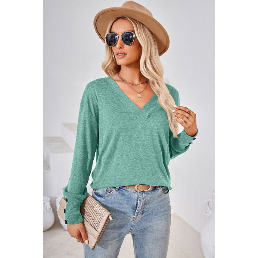 V - Neck Dropped Shoulder T - Shirt Apparel and Accessories