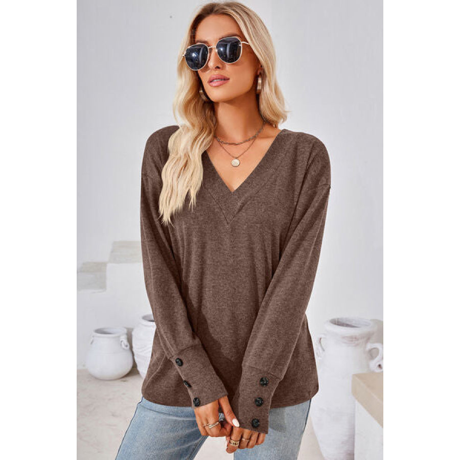 V - Neck Dropped Shoulder T - Shirt Apparel and Accessories