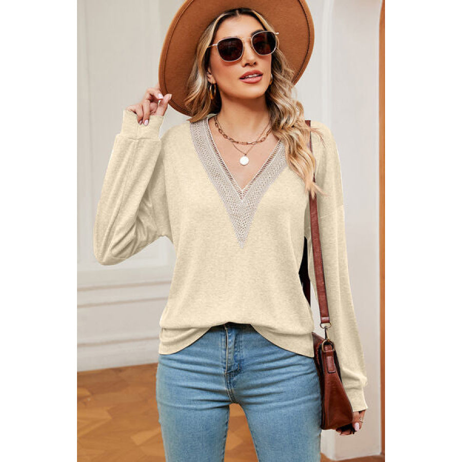 V - Neck Dropped Shoulder T - Shirt Apparel and Accessories