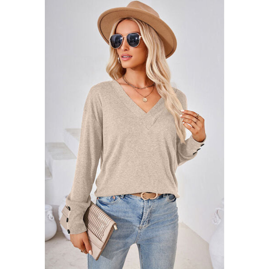 V - Neck Dropped Shoulder T - Shirt Apparel and Accessories