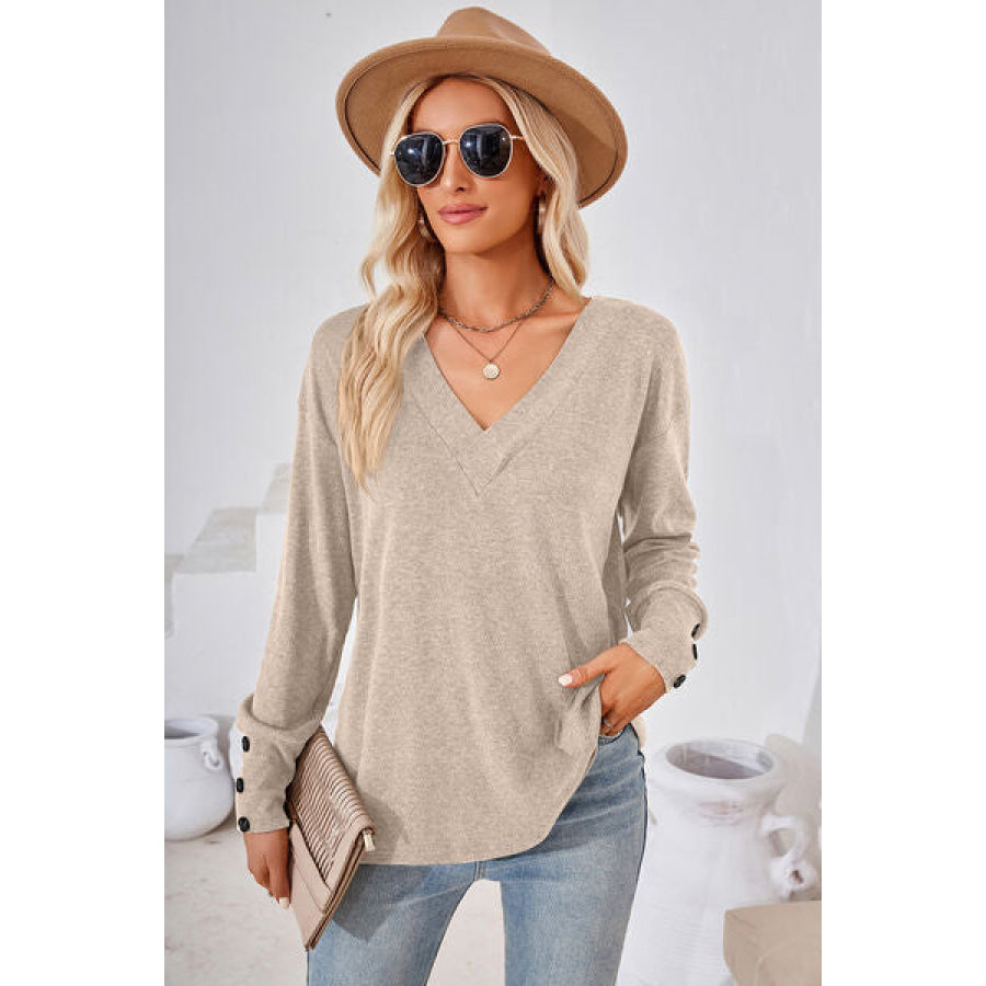 V - Neck Dropped Shoulder T - Shirt Apparel and Accessories