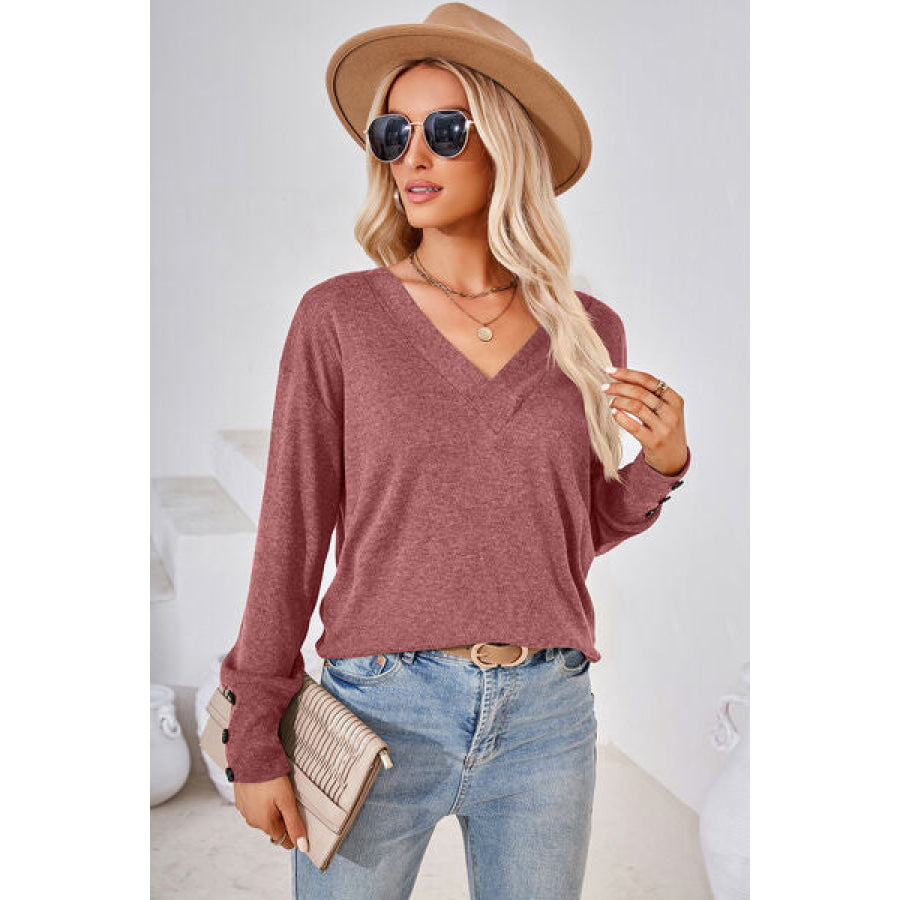 V - Neck Dropped Shoulder T - Shirt Apparel and Accessories