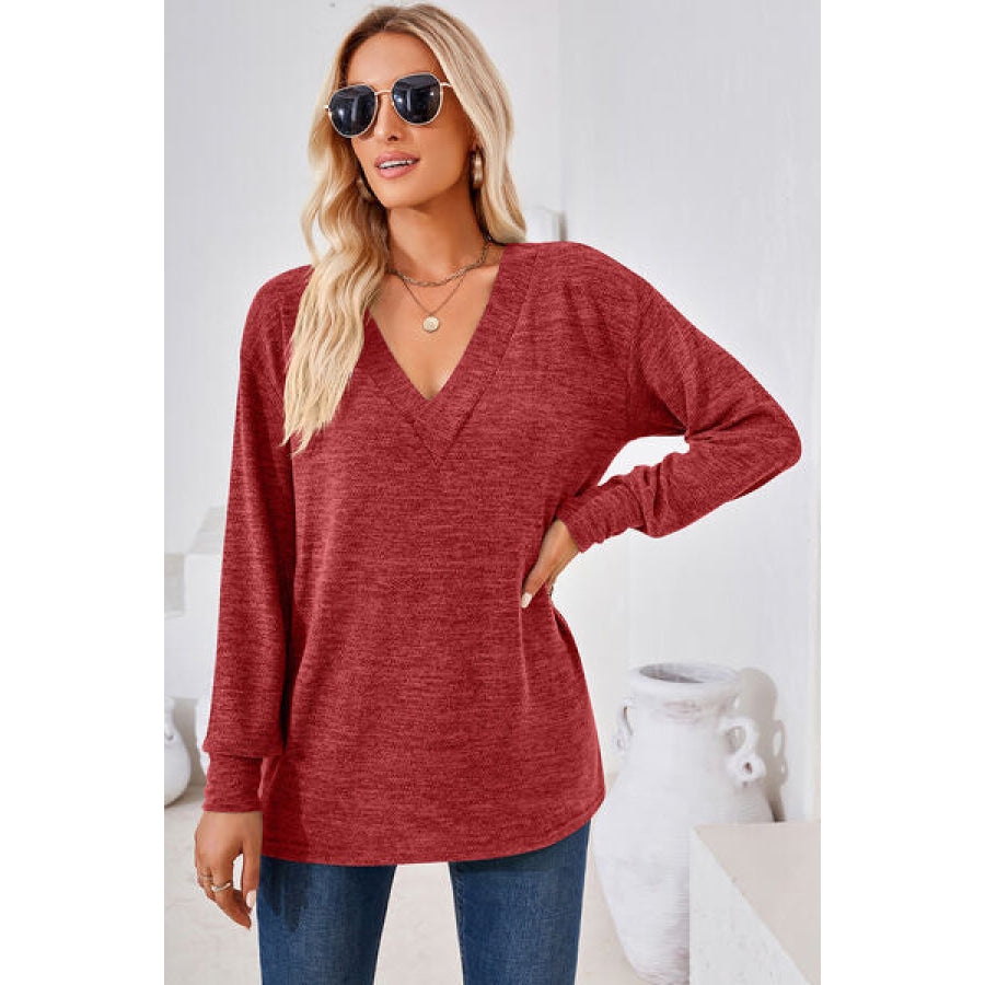 V - Neck Dropped Shoulder T - Shirt Apparel and Accessories