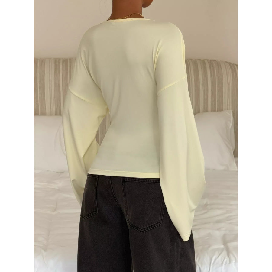 V-Neck Flare Sleeve T-Shirt Apparel and Accessories