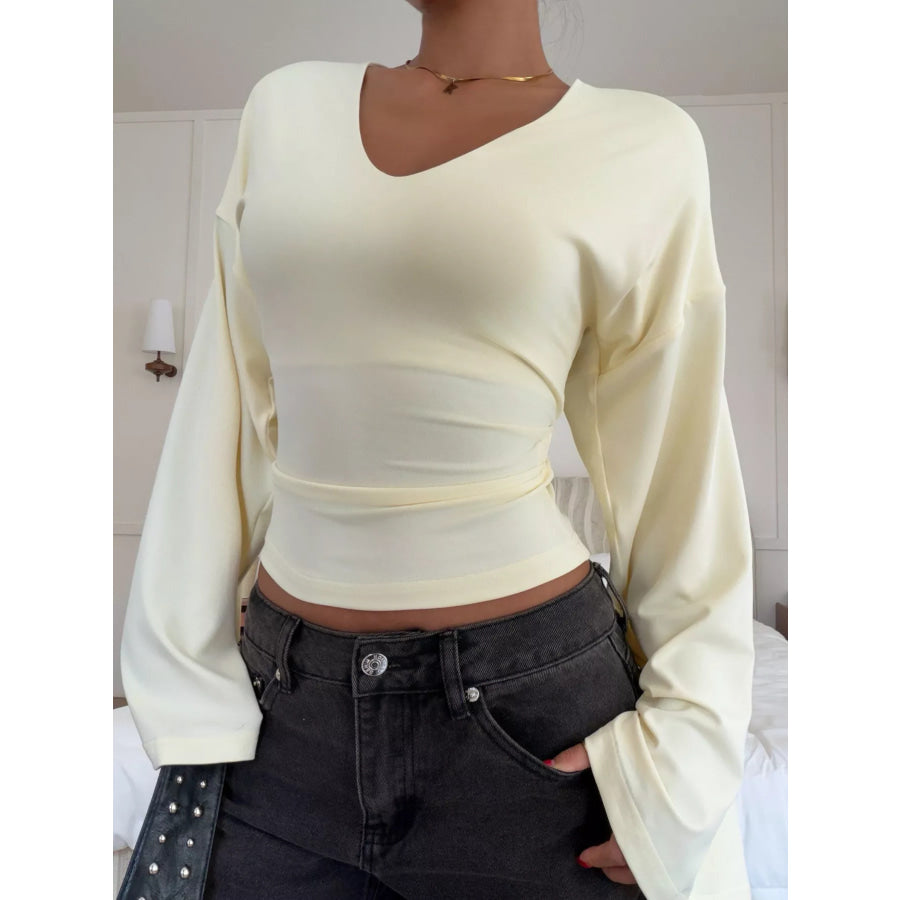 V-Neck Flare Sleeve T-Shirt Apparel and Accessories