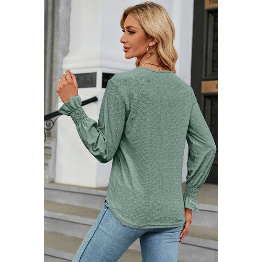 V - Neck Flounce Sleeve T - Shirt Apparel and Accessories