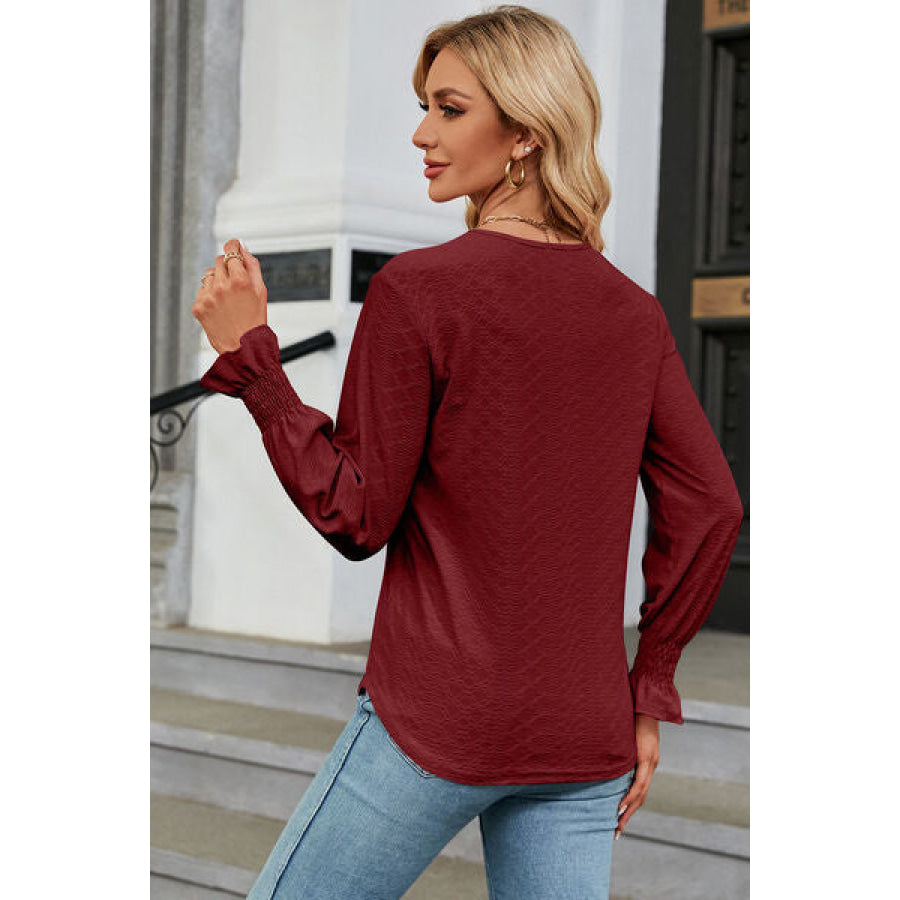 V - Neck Flounce Sleeve T - Shirt Apparel and Accessories