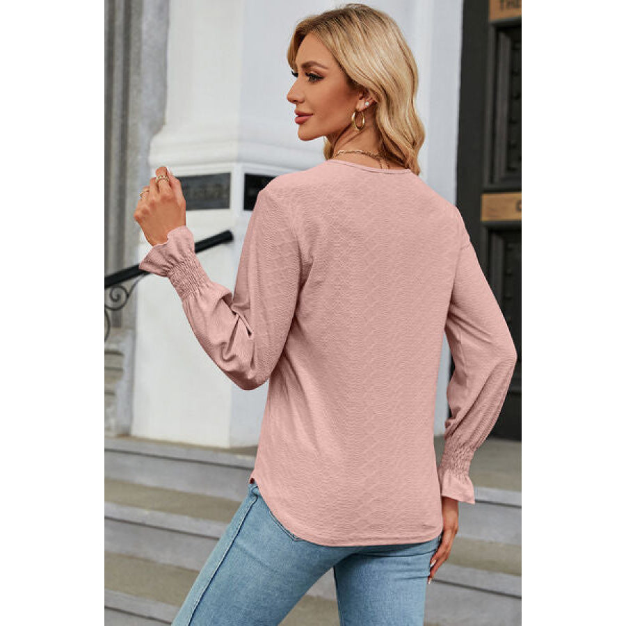 V - Neck Flounce Sleeve T - Shirt Apparel and Accessories