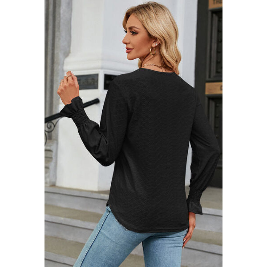 V - Neck Flounce Sleeve T - Shirt Apparel and Accessories