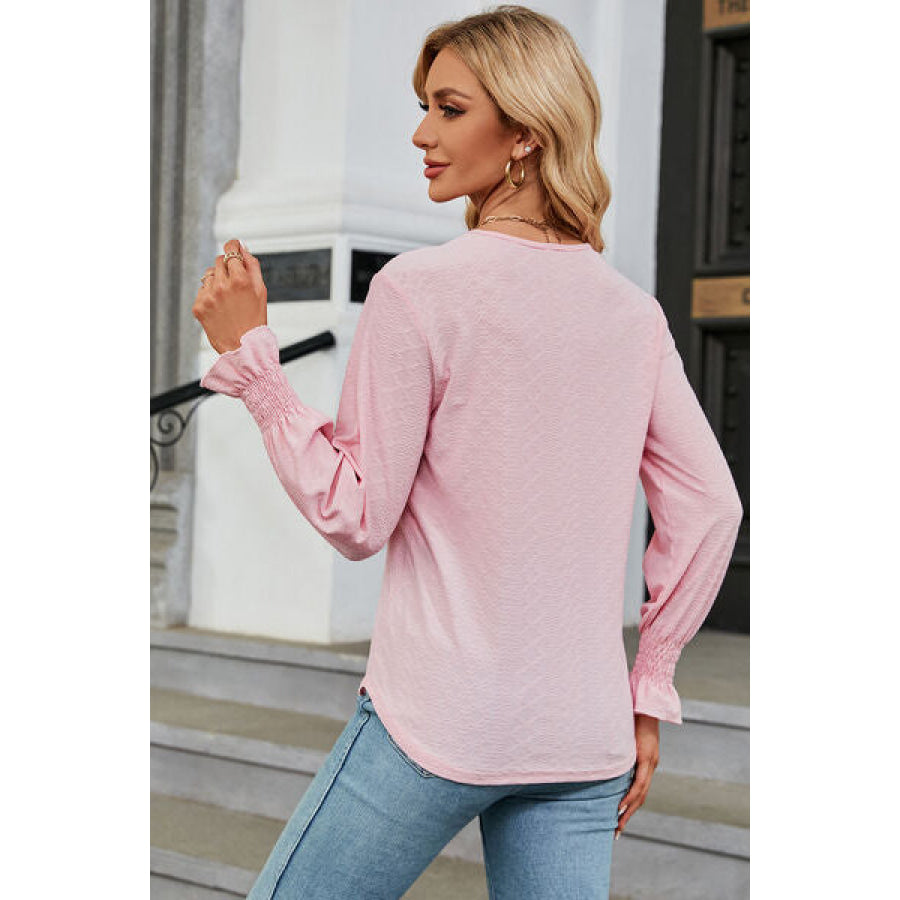 V - Neck Flounce Sleeve T - Shirt Apparel and Accessories