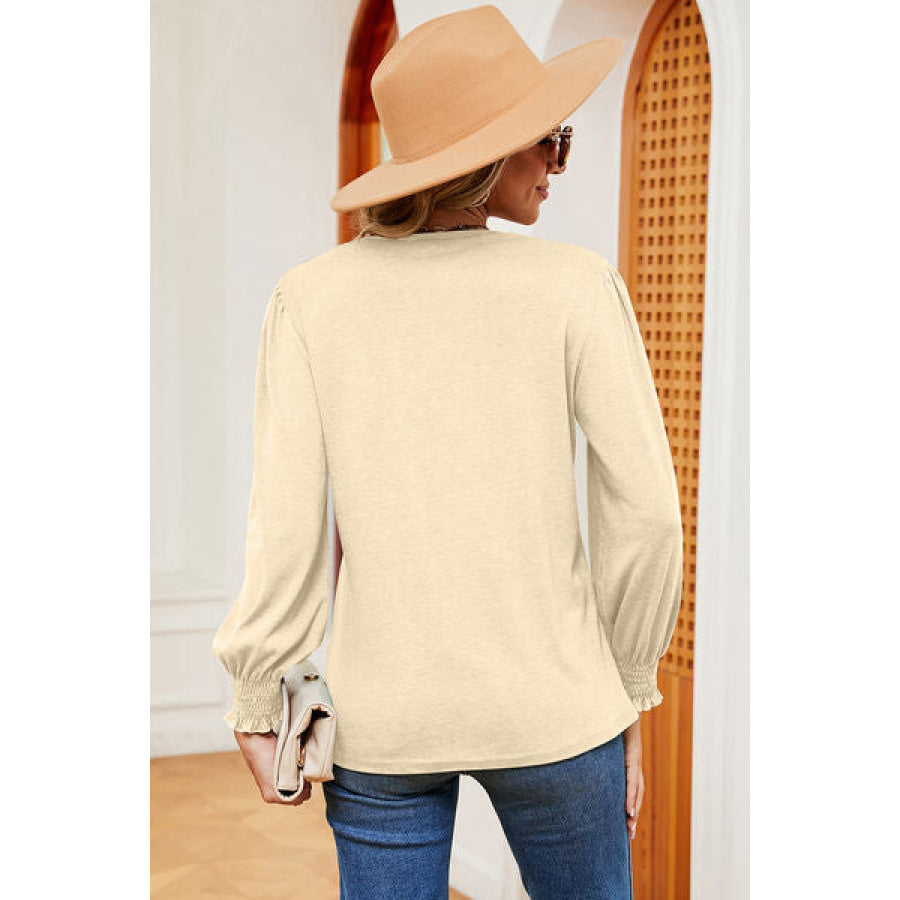 V - Neck Lantern Sleeve T - Shirt Apparel and Accessories