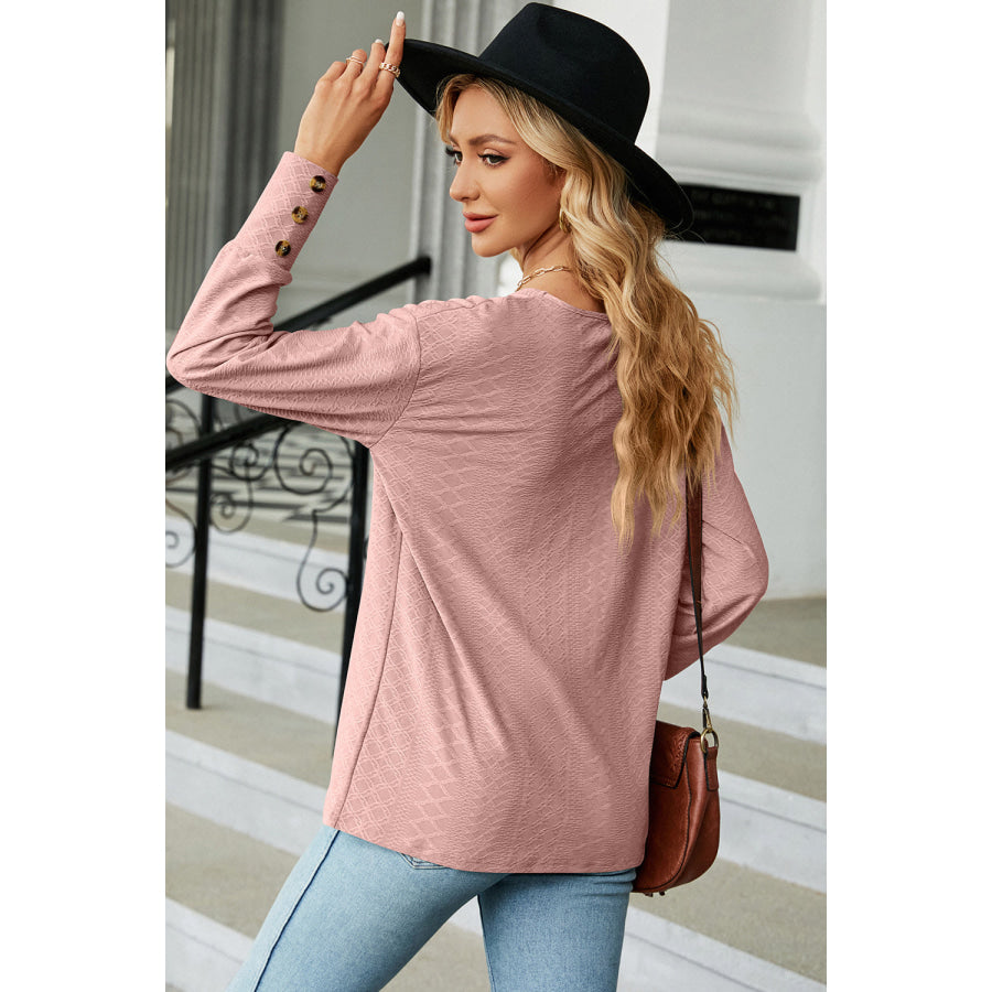V - Neck Lantern Sleeve T - Shirt Apparel and Accessories